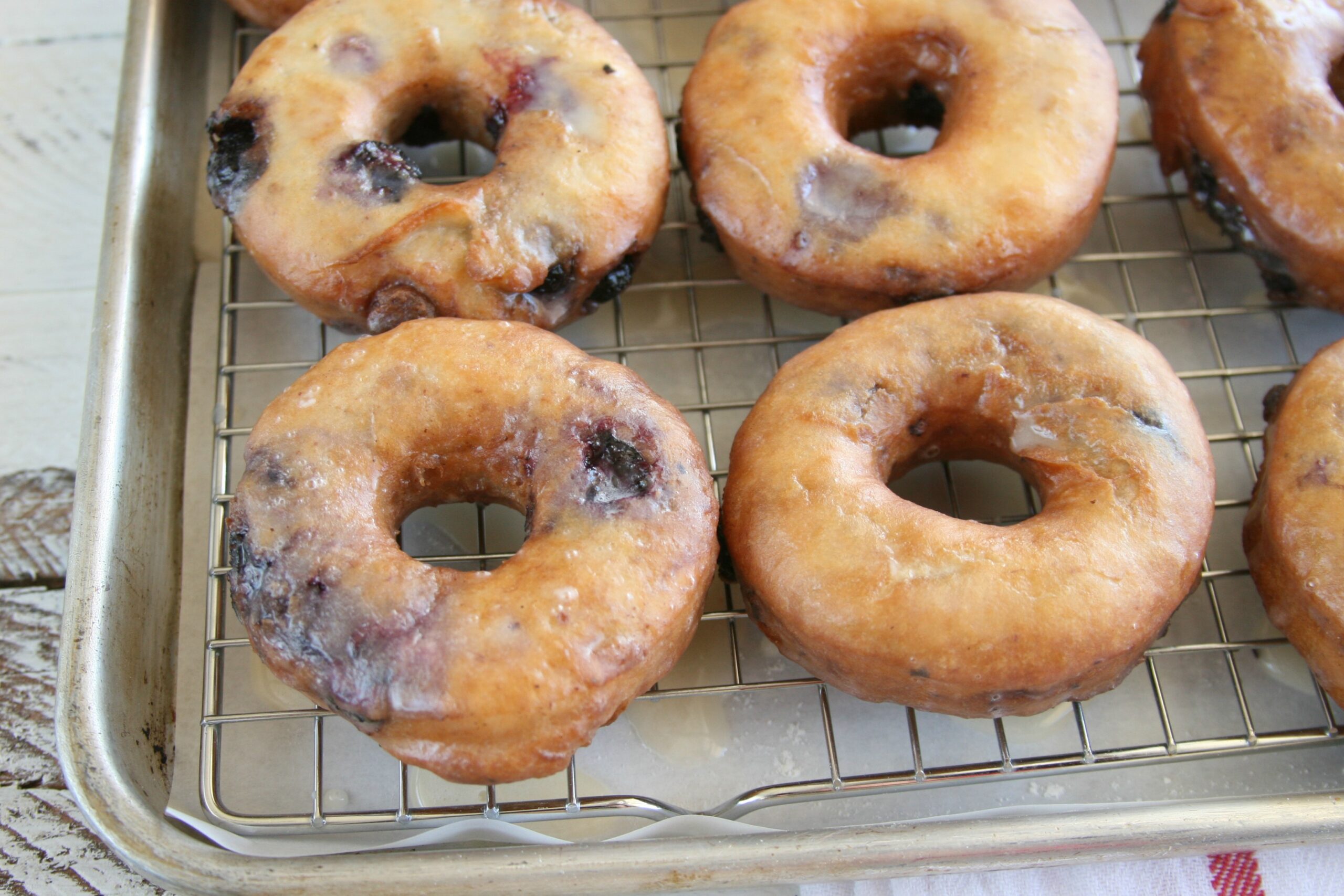 Blueberry cake doughnuts