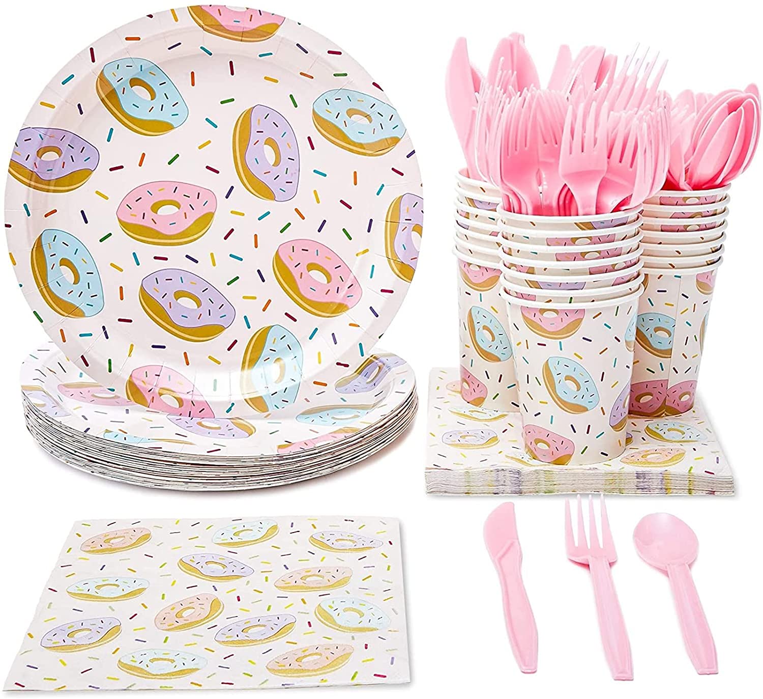 Donut cutlery and plates