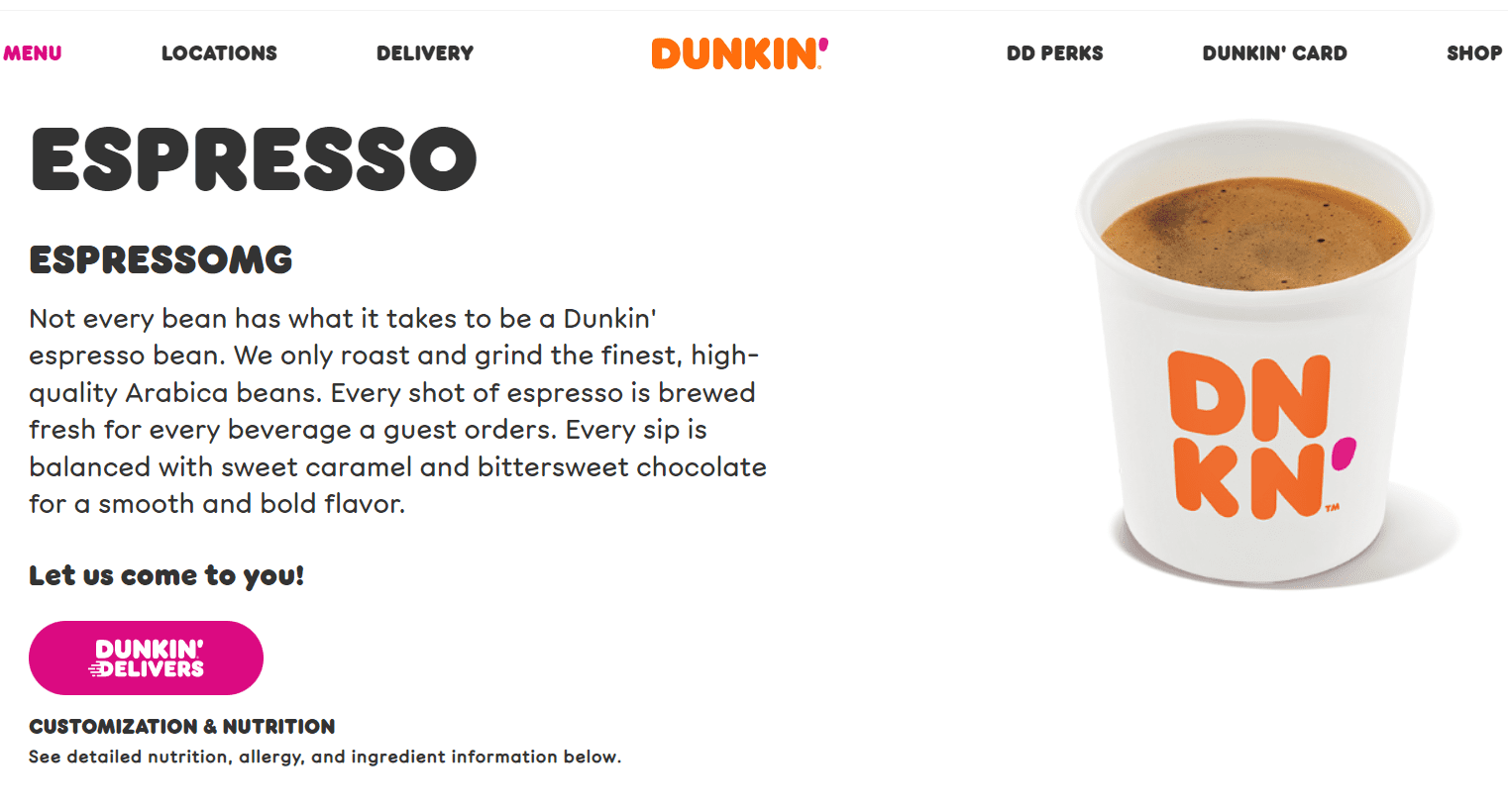 Dunkin’ Donuts Espresso