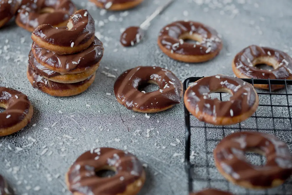 Mini chocolate donuts
