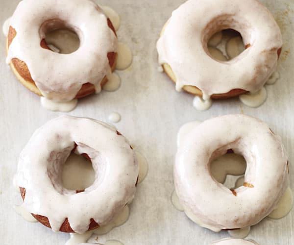 donuts with vanilla glaze