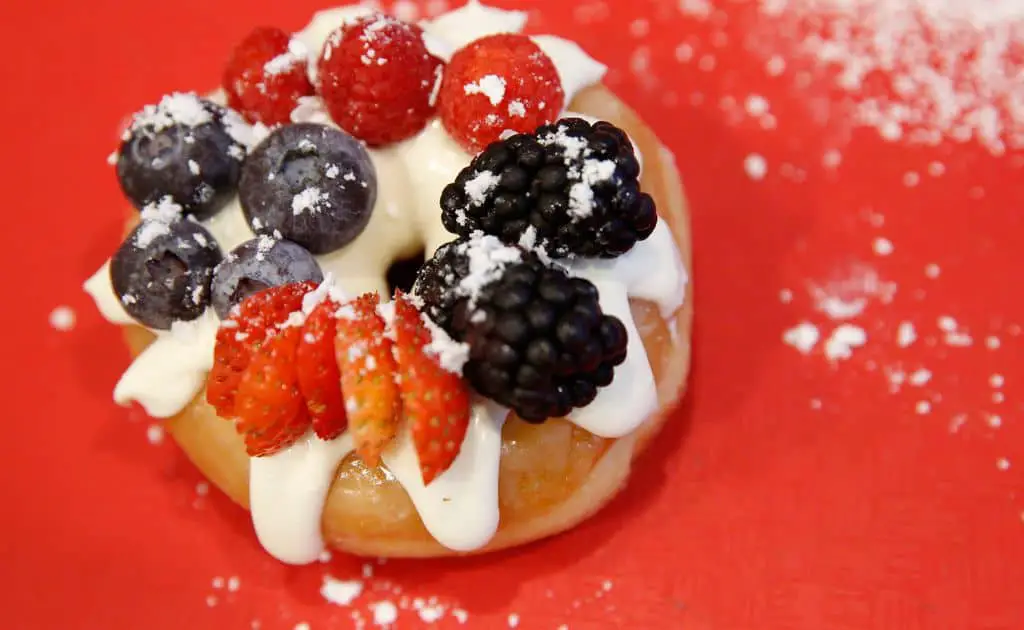 The Cream Cheese and Mixed Berry Donut - Jarams Donuts