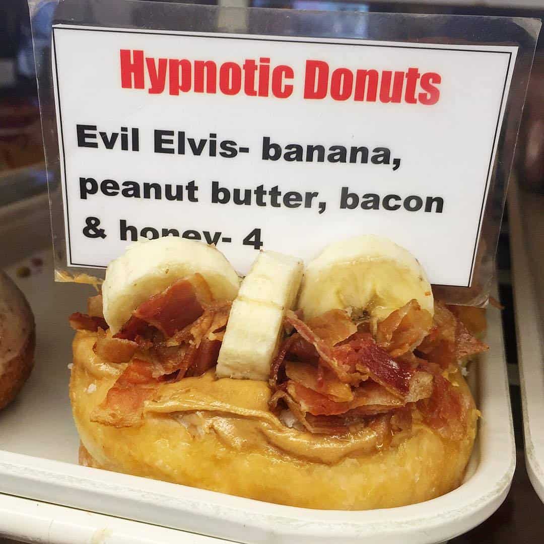 The Jenny's Evil Elvis Donut - Hypnotic Donuts and Chicken Biscuits