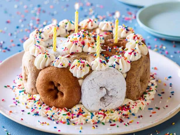 donuts birthday cake