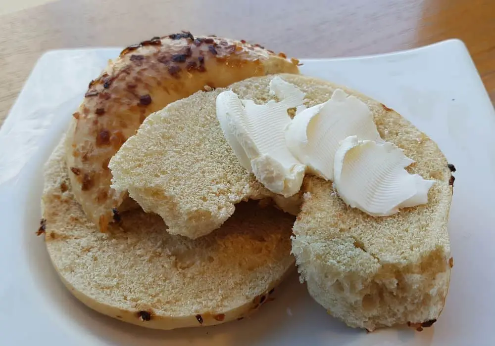 Bagel With Cream Cheese Spread